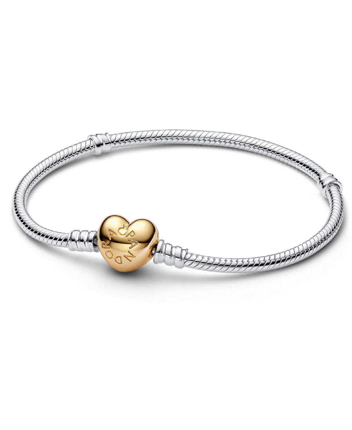 Pandora 14K Gold-Plated Beads Pave Bracelet - Mixed | Macy's