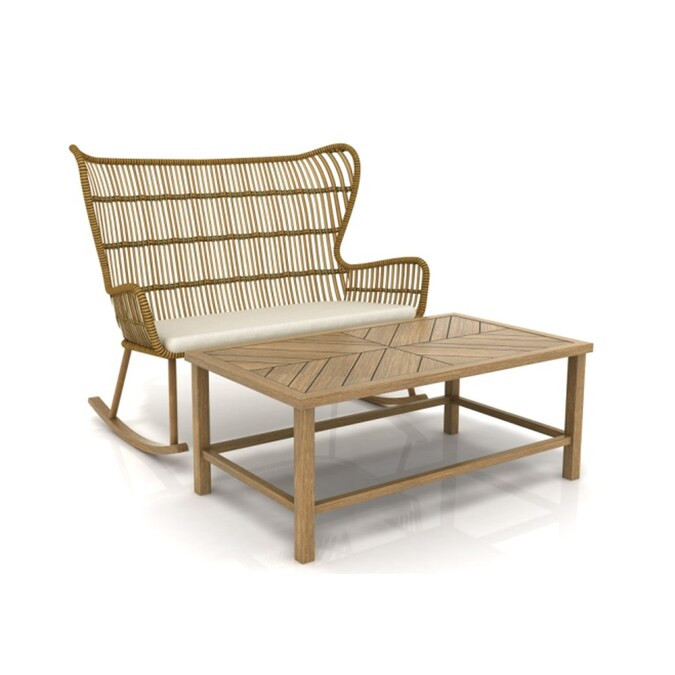 Style Selections Lynton 2-Piece Metal Frame Patio Conversation Set with Cushions | Lowe's