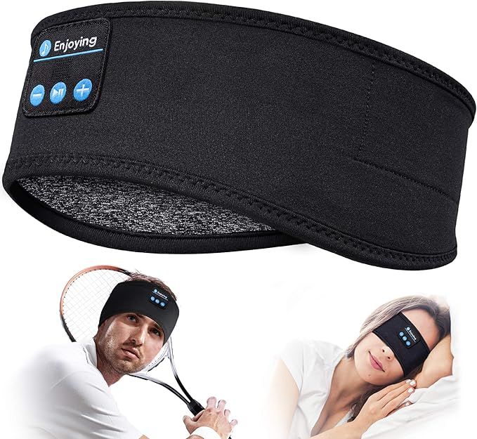 Sleep Headphones Bluetooth Sleeping Headband - V 5.0 Sleeping Headphones Music Headband, Ultra-So... | Amazon (US)