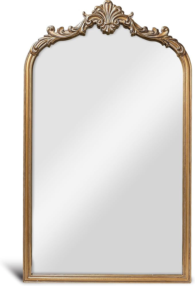 English Estate Carved Arch Wood Wall Mirror, Mirror for Entryway, Living Room, Bathroom, Antique ... | Amazon (US)