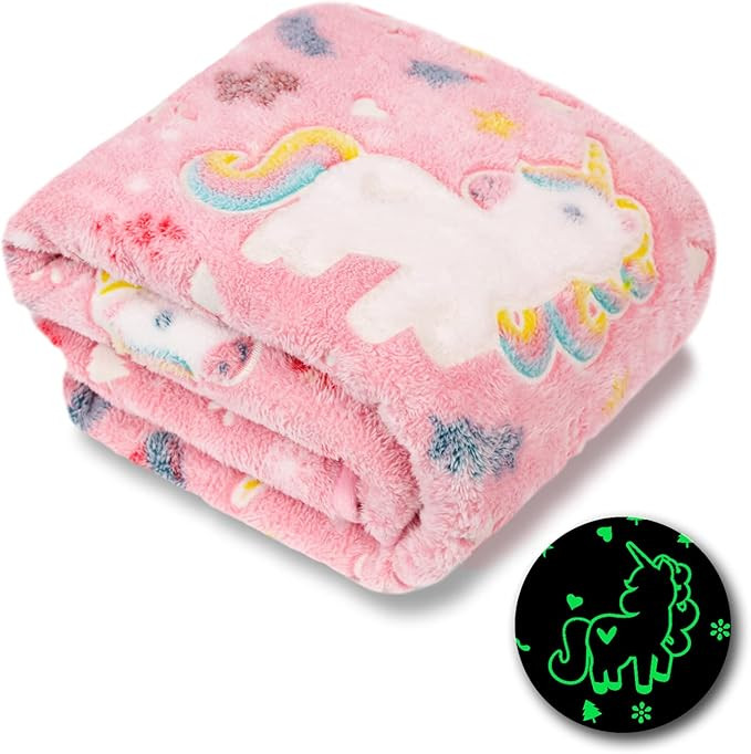 FORESTAR Glow in The Dark Blanket, Unique Christmas Birthday Gifts for Girls, Premium Super Soft ... | Amazon (US)