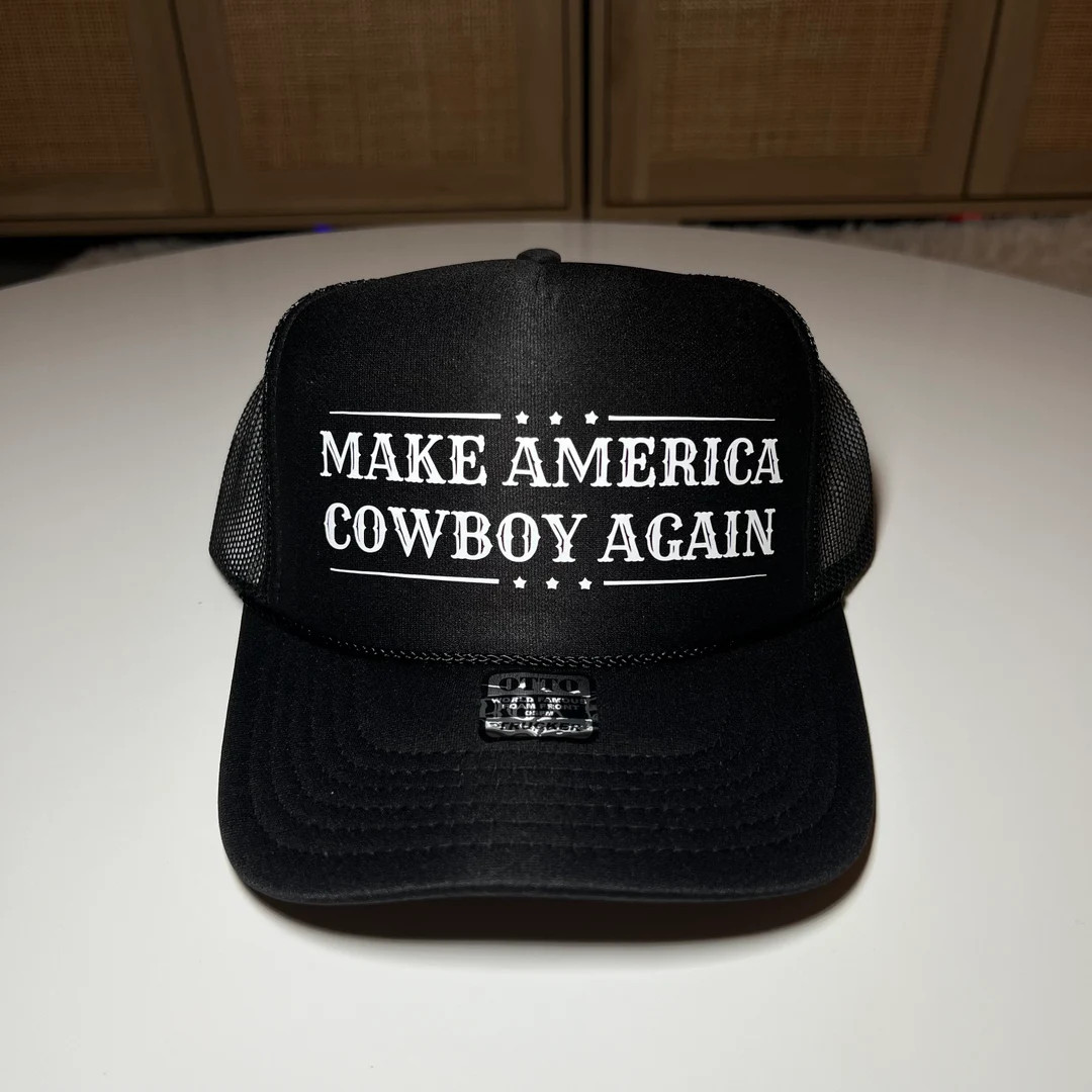 Western Trucker Hat, Make America Cowboy Again Trucker Hat, MAGA Hat, Retro Trucker Hat, Fourth o... | Etsy (US)