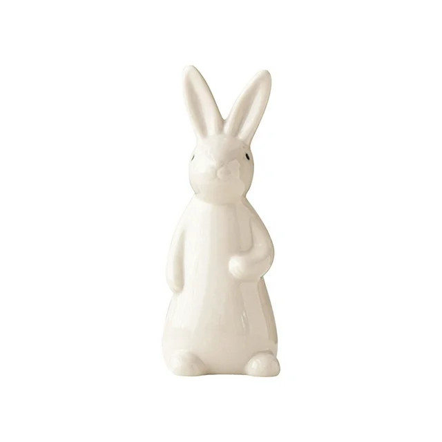 Spring Easter Bunny Figurine White Porcelain Bunny Statue - Spring Easter Bunny Figurine Decorati... | Walmart (US)