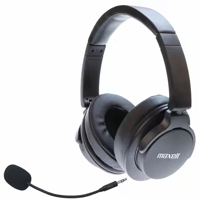 Maxell - Bass 13 Active Noise Cancelling Wireless Headphones - Stereo - Wireless - Bluetooth - 32.8 ft - 20 Hz to 20 kHz - Black | Best Buy U.S.