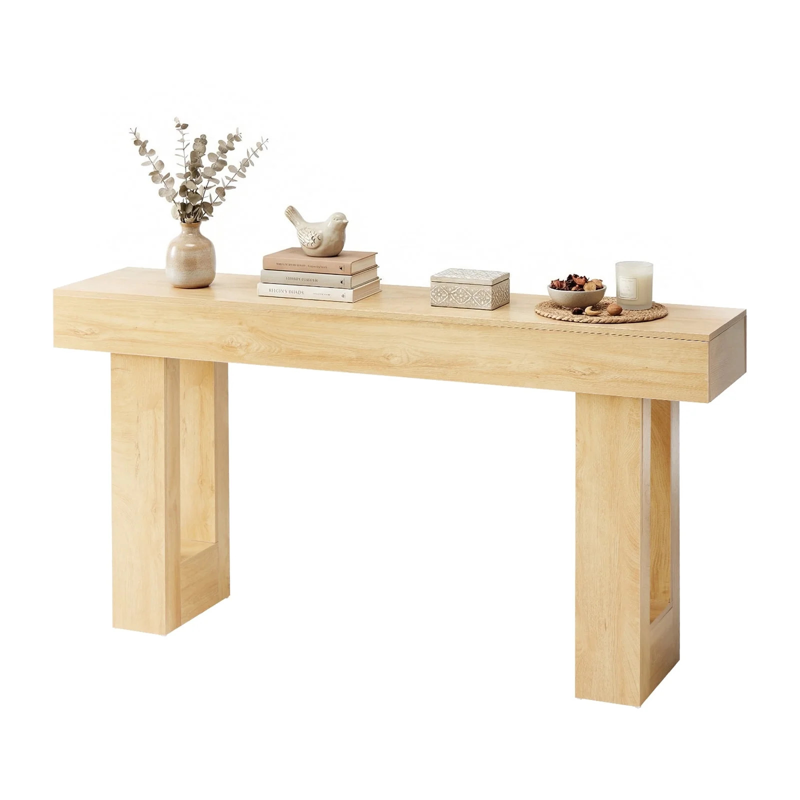 CONCETTA 63-inch Long Console Table, Wooden Farmhouse Sofa Table Behind Couch, Entryway for Hallw... | Walmart (US)