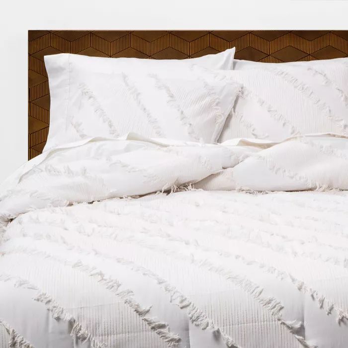 White Diagonal Comforter & Sham Set - Opalhouse™ | Target