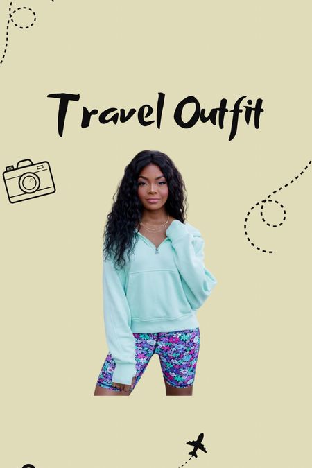 Travel outfit 
Airport outfit 
Casual outfit 
Quarter zip pullover 

#LTKActive #LTKtravel #LTKfindsunder50
