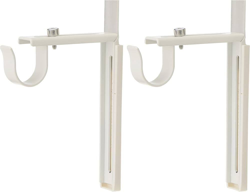 Ikea Curtain Rod Holder Bracket Wall/Ceiling Set Of 2 Steel White | Amazon (US)