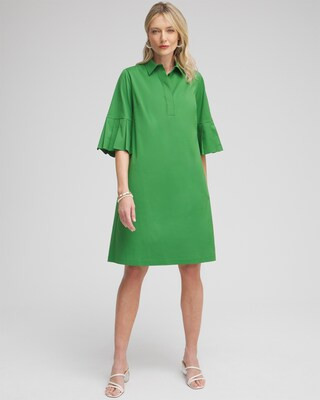 Poplin Pleat Sleeve Popover Dress | Chico's