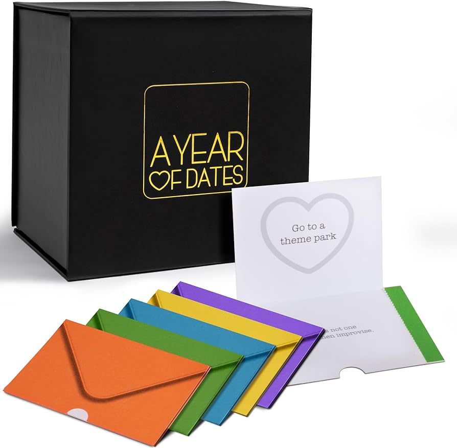 A Year Of Dates: Surprise Edition - Valentines Day gift. A Date Night Box with Sealed Date Ideas,... | Amazon (US)