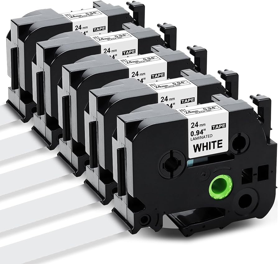 Labelife 5-Pack 24mm Label Tape TZe-251 Replacement for Brother P Touch 1 Inch Tape TZe TZ Tape 2... | Amazon (US)