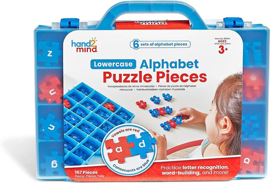 hand2mind Lowercase Alphabet Puzzle Pieces, Spelling Toys for Kids 3-5, Word Building Puzzles, Le... | Amazon (US)