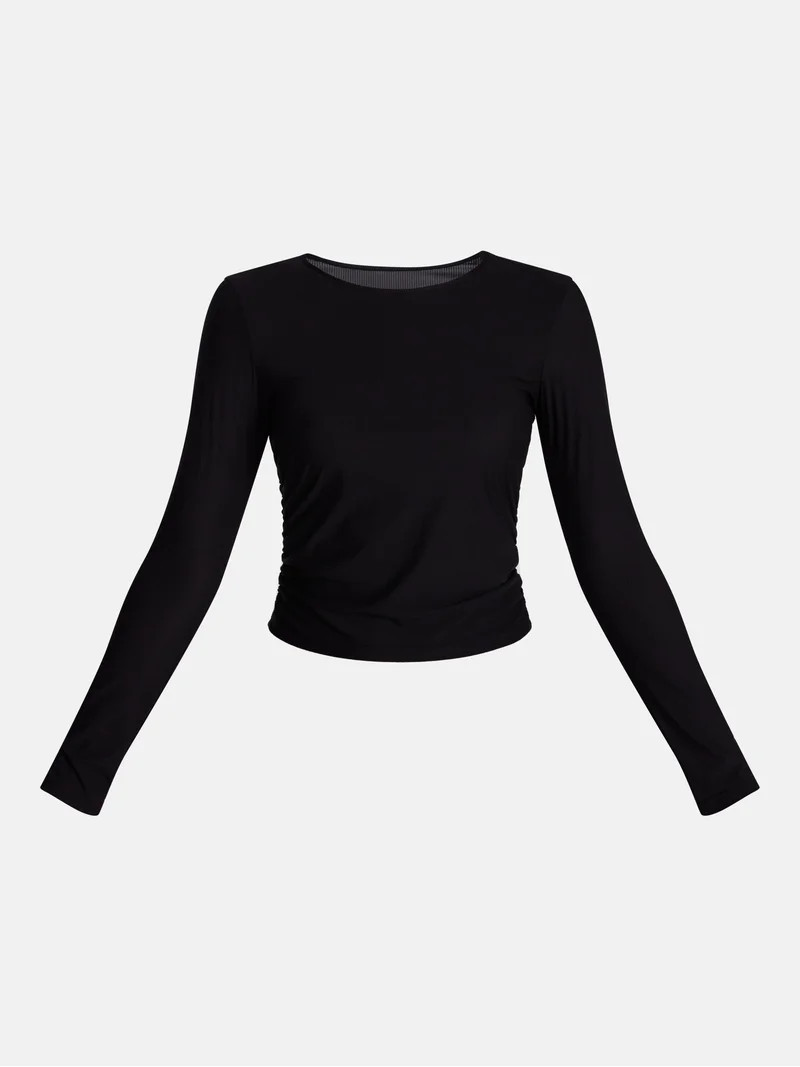 Avia Women\u2019s Side Cinch Ruched Top, Sizes XS-XXXL | Walmart (US)