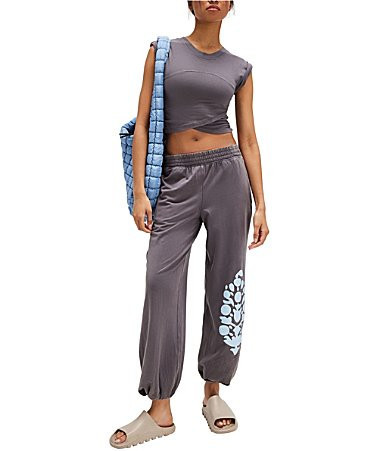 FP Movement Hot Shot Logo Crew Neck Short Sleeve Crossover Hem Set - M | Dillard's