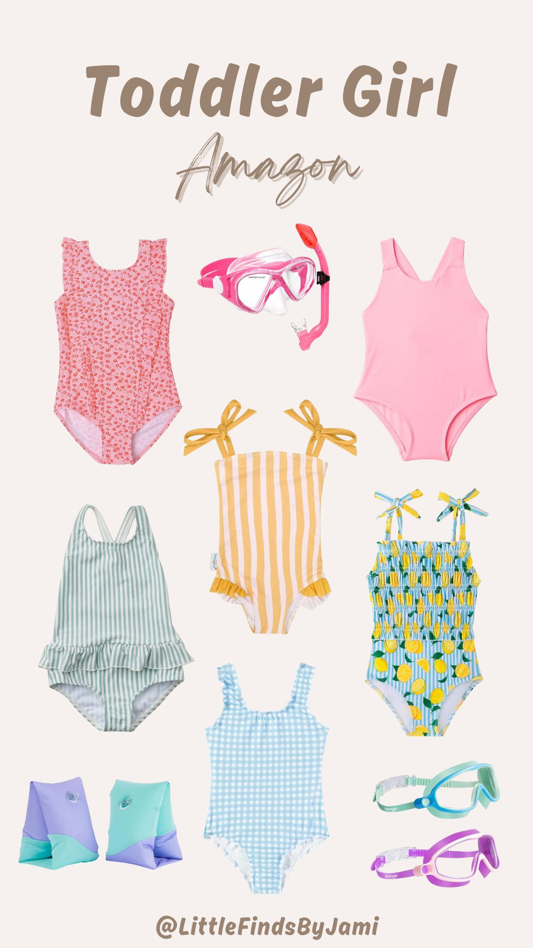 Toddler girl swimsuits on Amazon. Goggles. Fun summer favorites. Girl mom. Family vacation. Beach pool lake day. One piece. Modest. Cute trendy kids. 

#LTKKids #LTKmomlife #LTKTravel