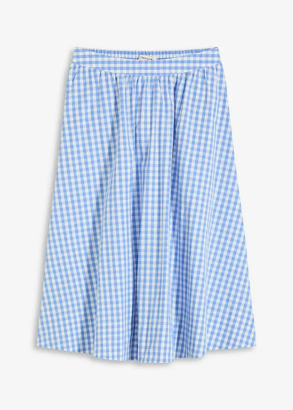 eleganter Rock mit Vichy Karo und ausgestellter Passform - blau | Bonprix DE