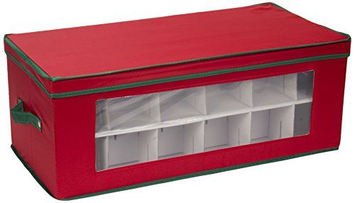Household Essentials 551RED Large Christmas Tree Ornament Storage Box | Stores Up to 36 Xmas Ornamen | Amazon (US)