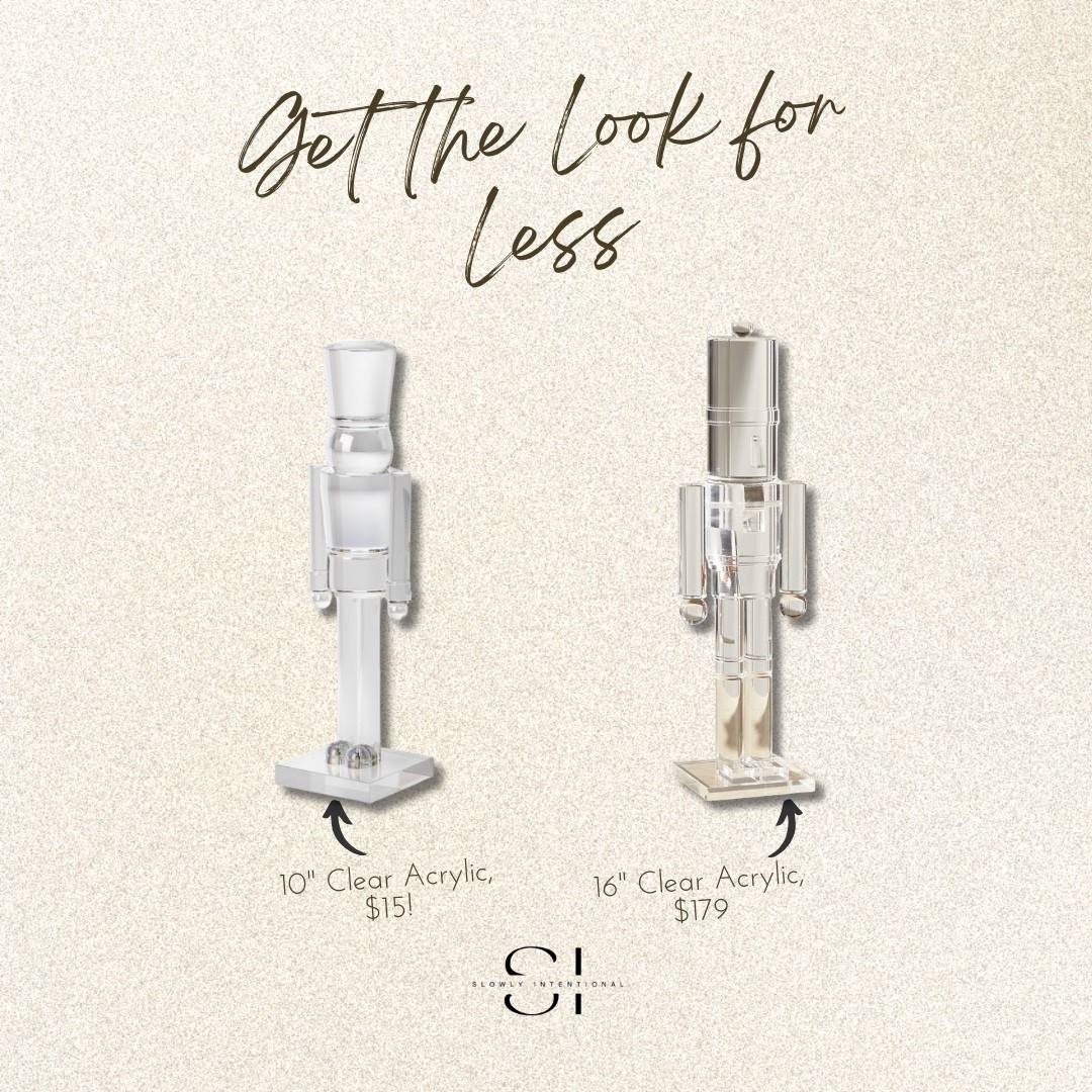 Can we talk about how chic these clear acrylic nutcrackers are?!  The look of designer holiday decor—but for way way less. Perfect for adding a little sparkle to your mantel or shelf this season.


#LTKHome #LTKSeasonal #LTKHoliday