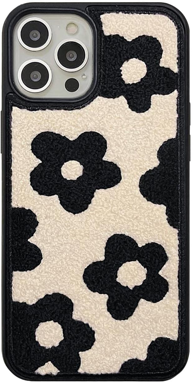Tewwsdi Retro Small Black Flowers Phone Case Compatible with iPhone 14 Pro Max Cute Design Girly ... | Amazon (US)