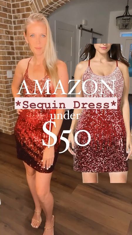 Sizing: runs big—yet has adjustable straps so I made it fit true to my size. You won’t have to worry about this dress being too tight or small.👏👏👏

❓Do you have a special event, fall wedding, or holiday party, that you could wear this sequin dress to? It is so gorgeous and just sparkles when you walk/dance and is a total wow dress! 🤩

Women’s Glitter Sequin Dress Adjustable Spaghetti Strap Sparkle Party Dresses wedding guest outfit inspo

#LTKHoliday #LTKfindsunder50 #LTKparties