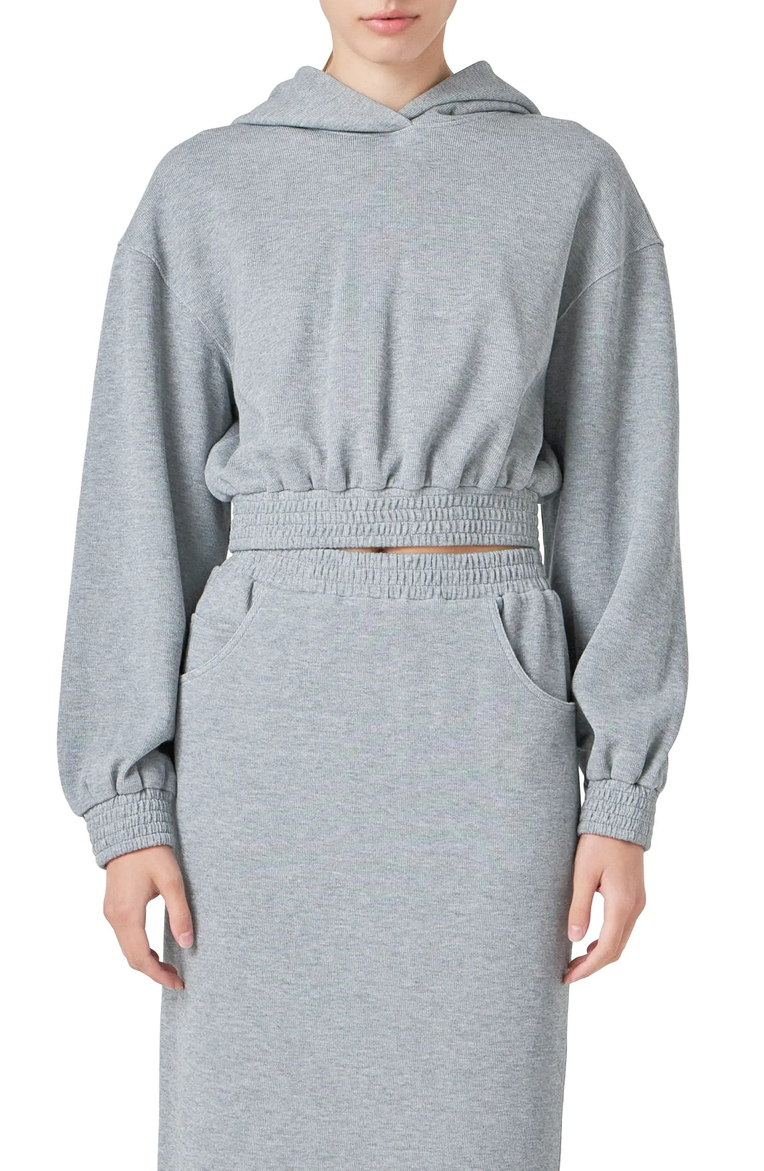 Grey Lab Crop French Terry Hoodie | Nordstrom | Nordstrom