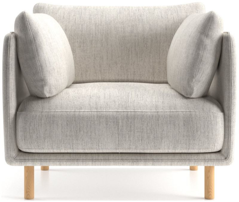 Wells Chair with Natural Leg Finish + Reviews | Crate & Barrel | Crate & Barrel