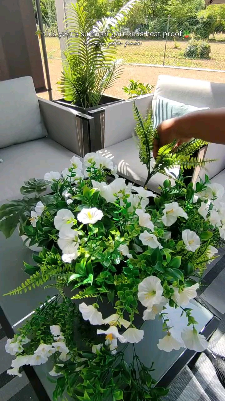 My heat proof summer garden! We're adding Faux everything! 🤭🌴🪴 #summer #garden #porch #backyardmakeover #patio #outdoorliving #home #amazon #amazonhome #homedecor #homefinds 

#LTKHome #LTKU #LTKdayinmylife