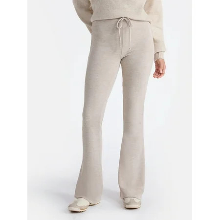 No Boundaries Brushed Back Waffle Knit Mini Bootcut Leggings 32 Inseam Women’s | Walmart (US)