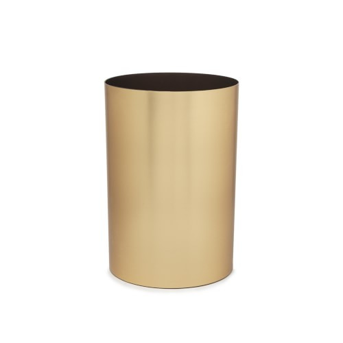 Umbra Matte Brass Metalla Small Trash Can | Williams-Sonoma