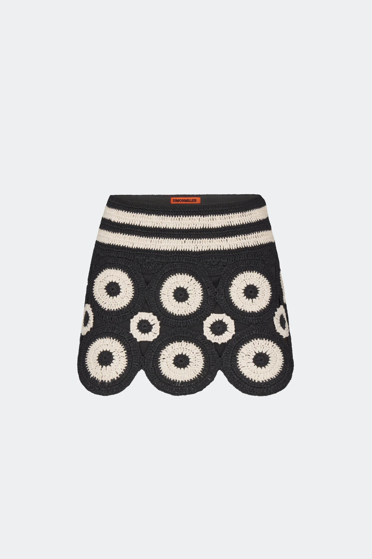 Beep Beep Mini Skirt In Cream/Black | Simon Miller