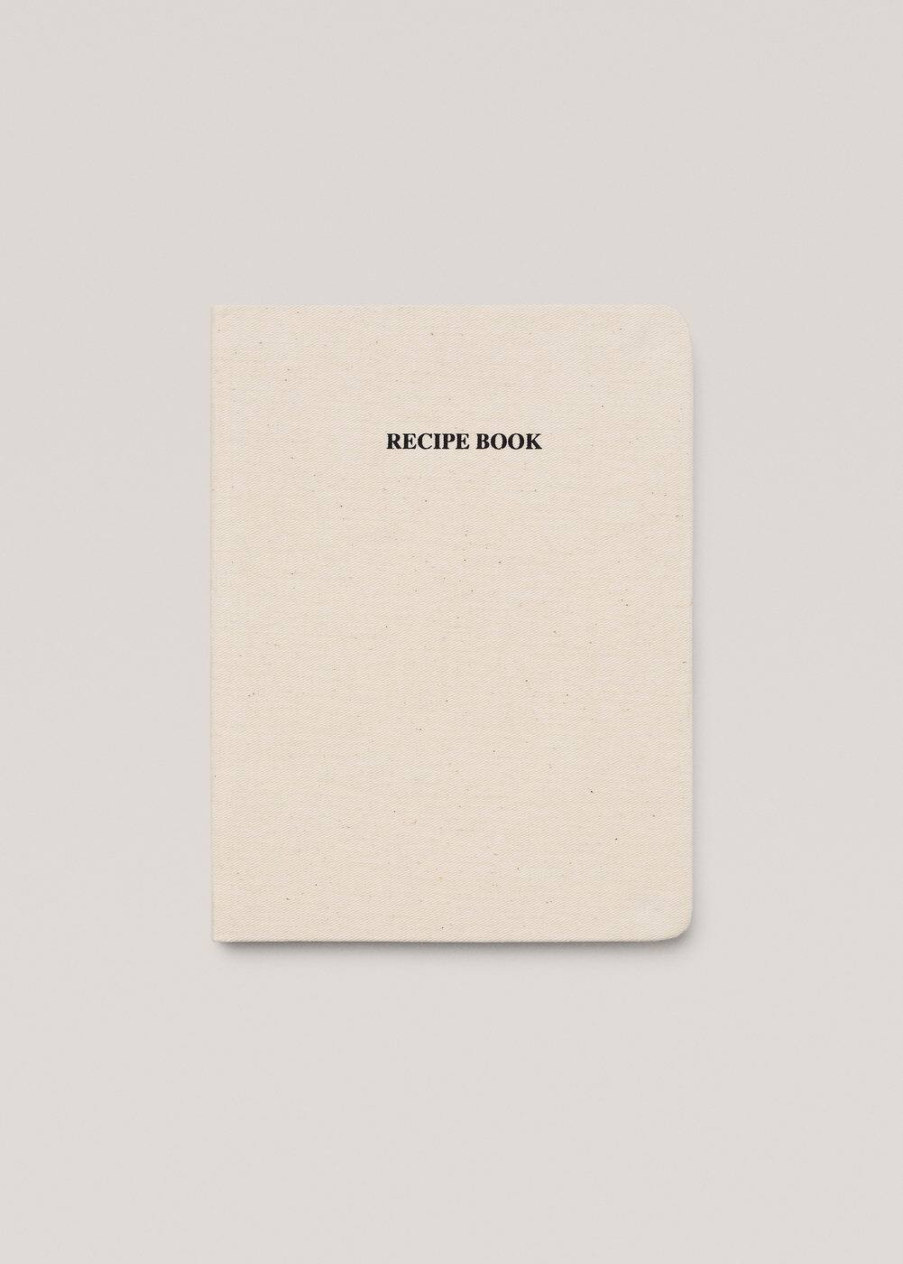Textile cover recipe notebook | MANGO (US)
