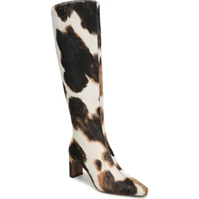 Sam Edelman Sylvia Knee High Boot in Black Leather at Nordstrom, Size 6 | Nordstrom