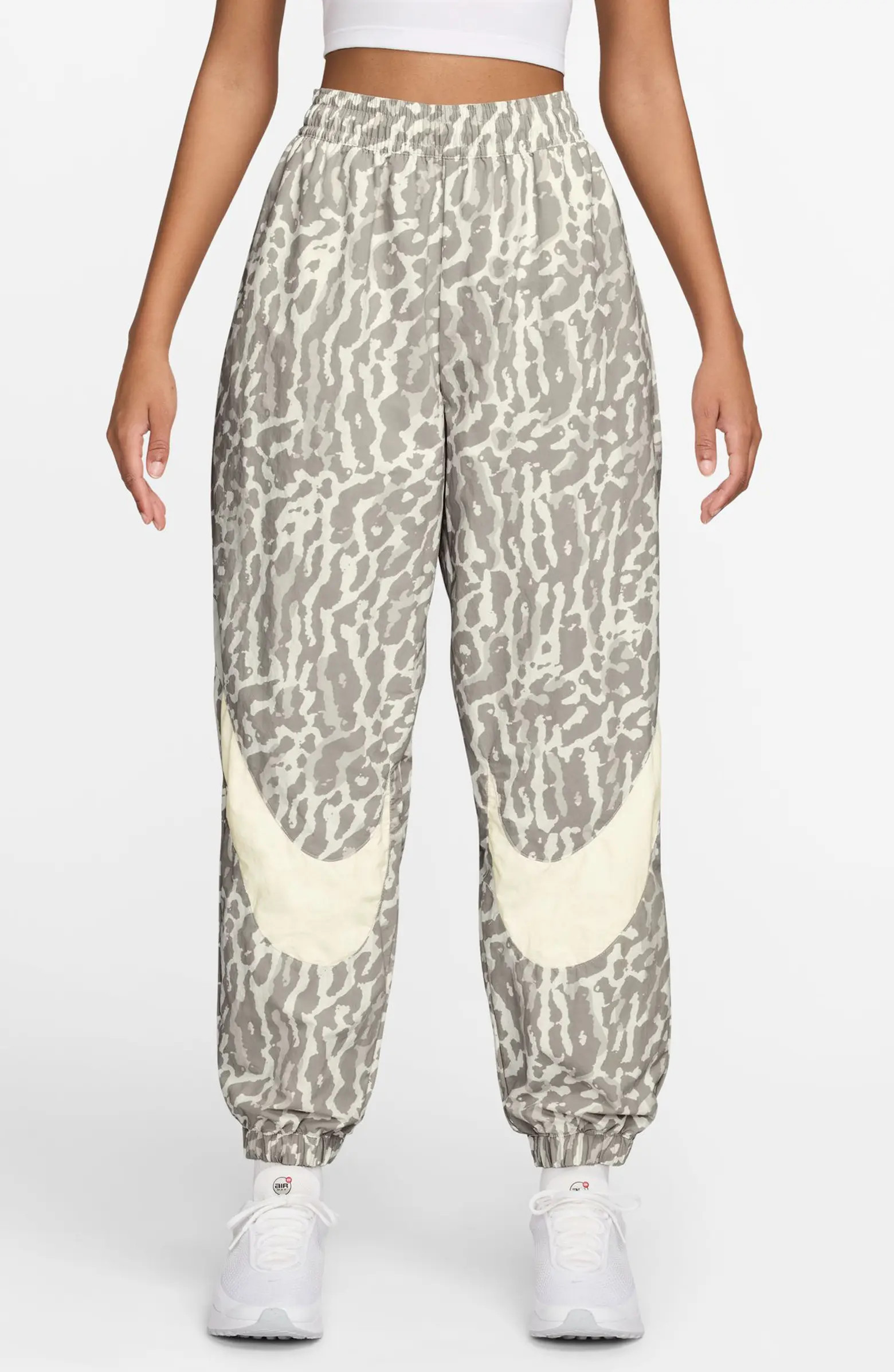 Leopard Print Nylon Sweatpants | Nordstrom