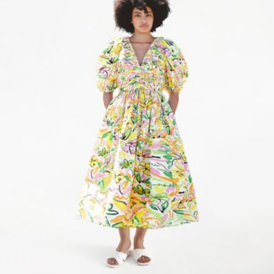 Wonderland Floral Taffeta Midi Dress | Macy's