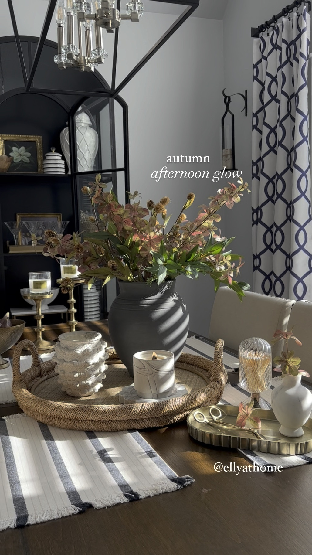 Fall home decor styling. Target circle deals sales! Shop fall candles, brass tray, candleholders, candle accessories, fall florals on sale, display cabinet, tray, vases, home decor accessories. 

#LTKHome #LTKSaleAlert #LTKVideo