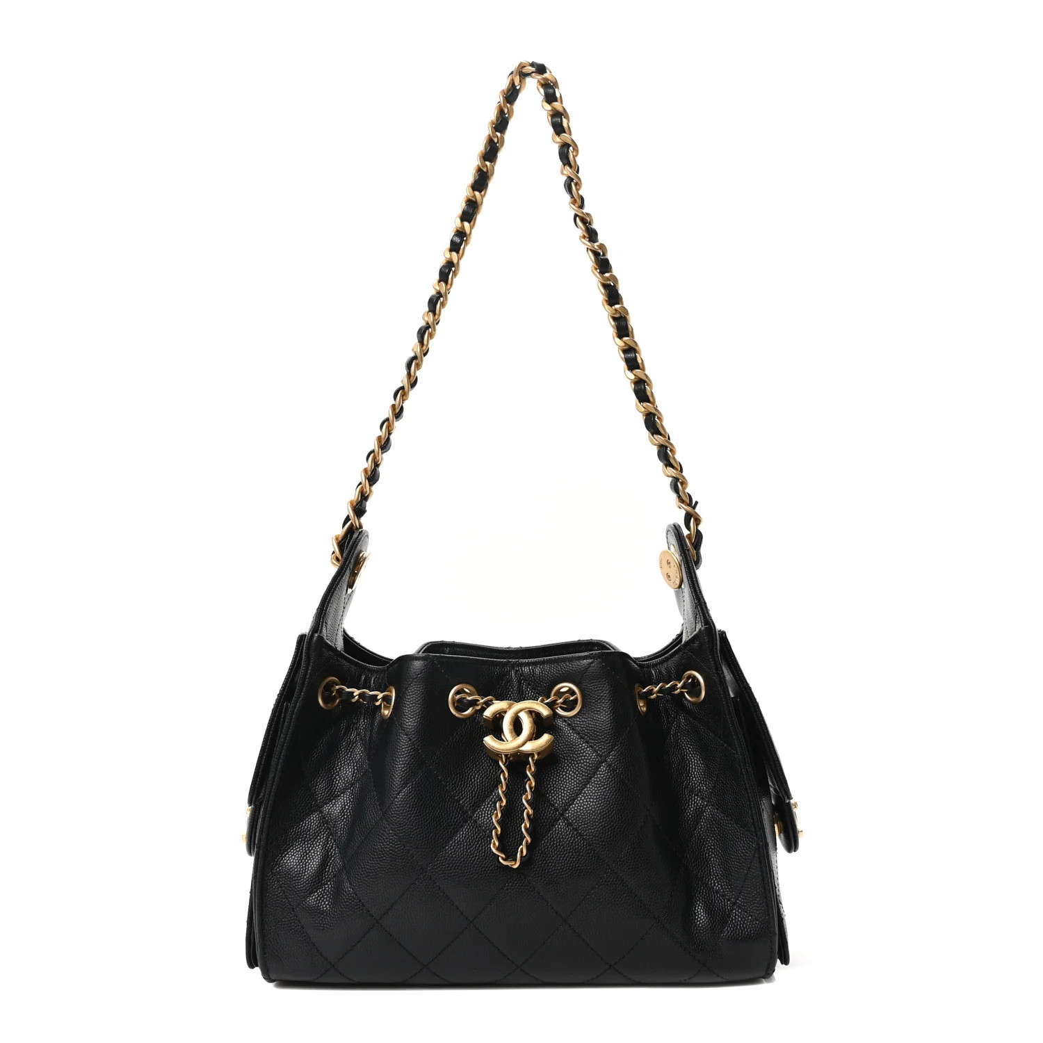 Caviar Quilted Mini Chanel 25 Handbag Black | FASHIONPHILE (US)