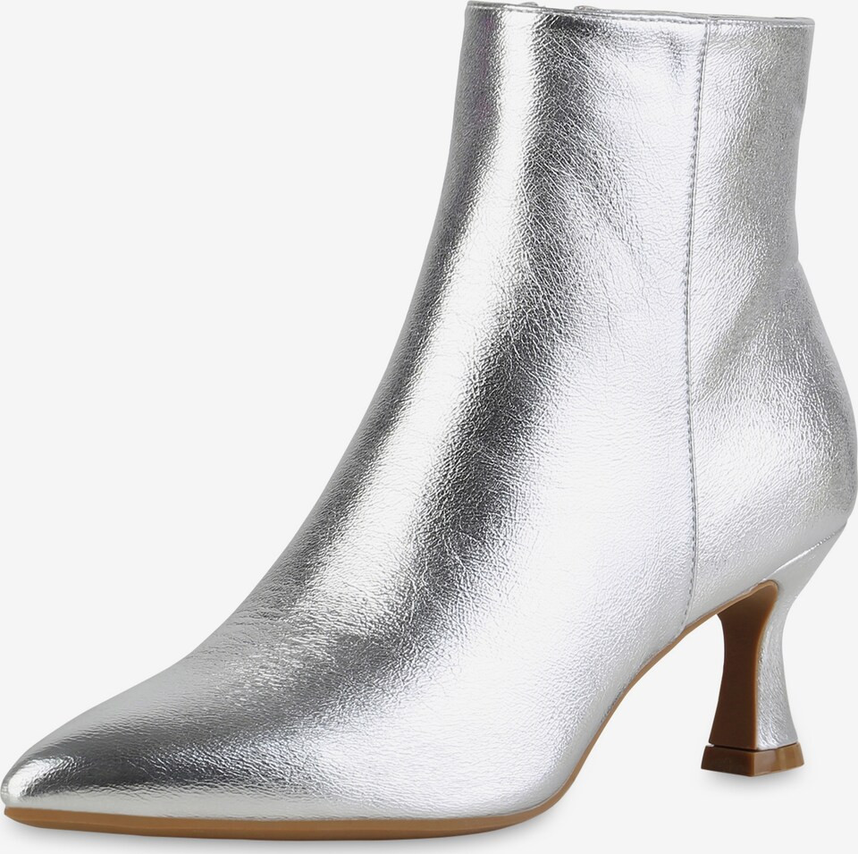 Van Hill Enkellaarsje 'Ingrid' in Zilver | ABOUT YOU | ABOUT YOU NL