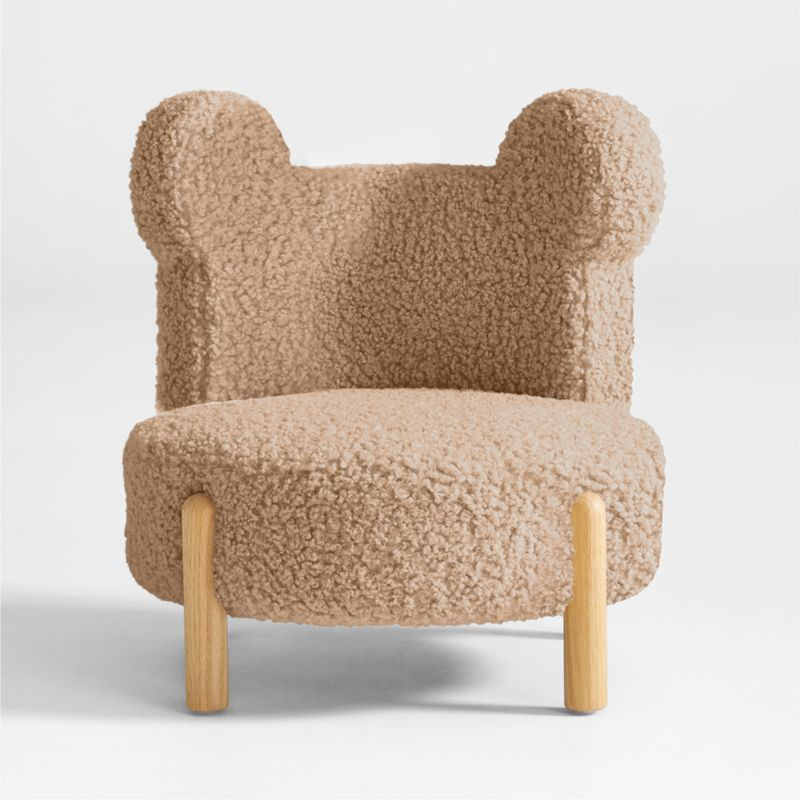 Sherpa Light Brown Bear Kids Play Chair + Reviews | Crate & Kids | Crate & Barrel