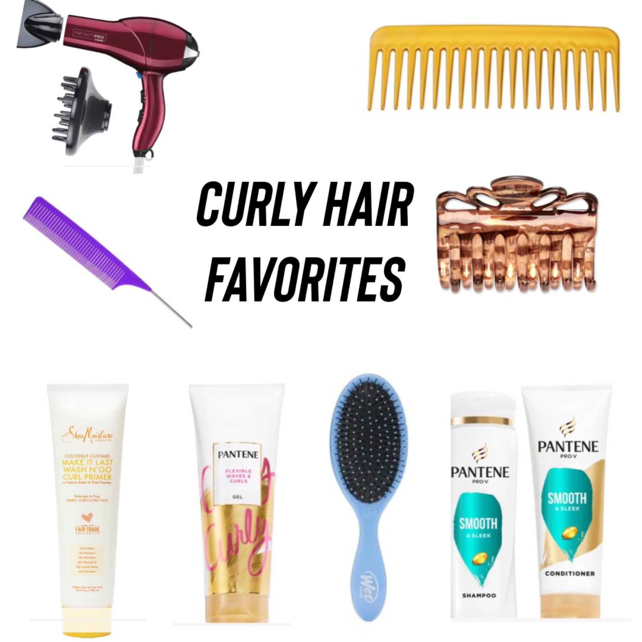Growing up with curly hair, I didn’t always have the best access to hair care products as it wasn’t until recently that the hair industry really focused on natural curls. Here are my current favorites for my 3B curls. #curlyhair #curls #haircare #hairfavorites #curlcare #curlyhaircare #curlyhairfavorites #frizzy #3bhair #3b #3bcurls #pantene #sheamoisture #wetbrush #lovemycurls

#LTKU #LTKstyletip #LTKbeauty