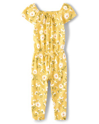 Baby And Toddler Girls Daisy Jumpsuit - sunset gold | The Children's Place