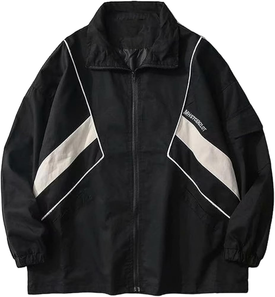 Wyeysyt Women Windbreaker Jacket Y2k Varsity Jackets Oversized Vintage 90s Jacket | Amazon (US)