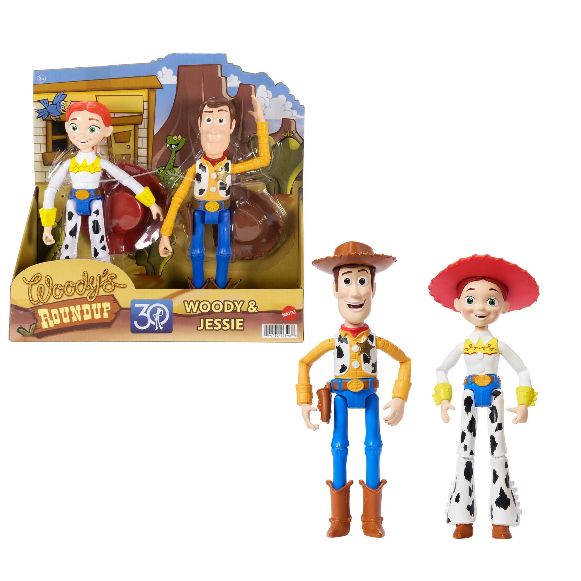 Disney and Pixar Woody & Jessie Action Figure Pack, 7-inch Scale Posable Authentic Character Doll... | Walmart (US)