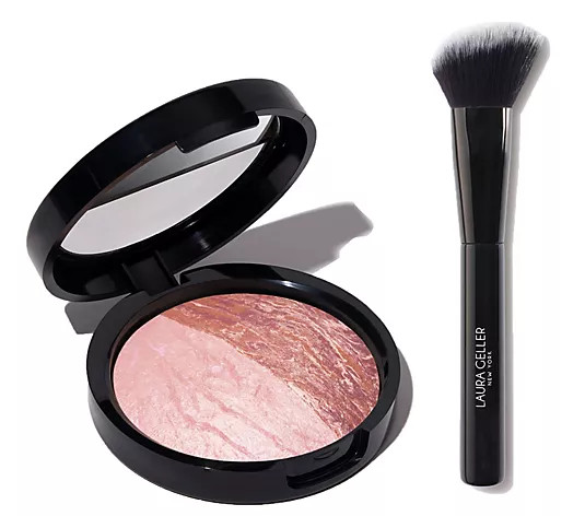 Laura Geller Super-Size Blush N Brighten Baked Blush Split Pan - QVC.com | QVC