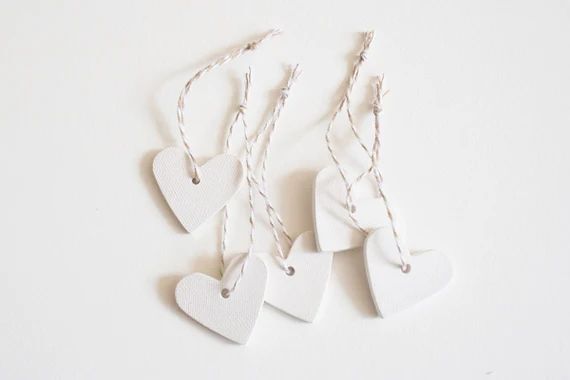 Hearts RAW CLAY Simple Ceramic Ornaments  Set of 5 small | Etsy | Etsy (US)