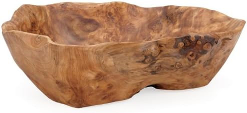 Torre & Tagus Costa Carved Wooden Bowl Rustic Classic Fruit Display for Dining Room Coffee Table ... | Amazon (US)