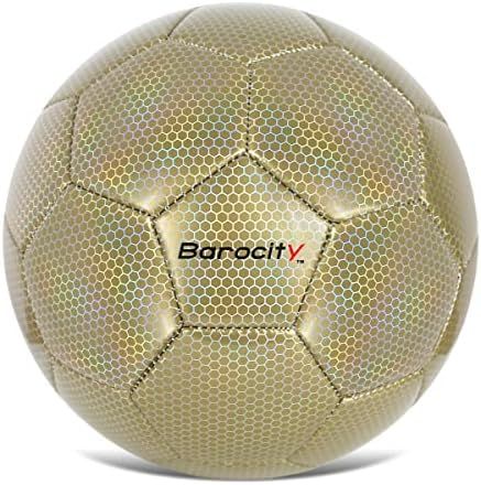 Barocity Soccer Ball - Premium Boy and Girl Official Match Ball with Cool Reflective Rainbow Hex ... | Amazon (US)