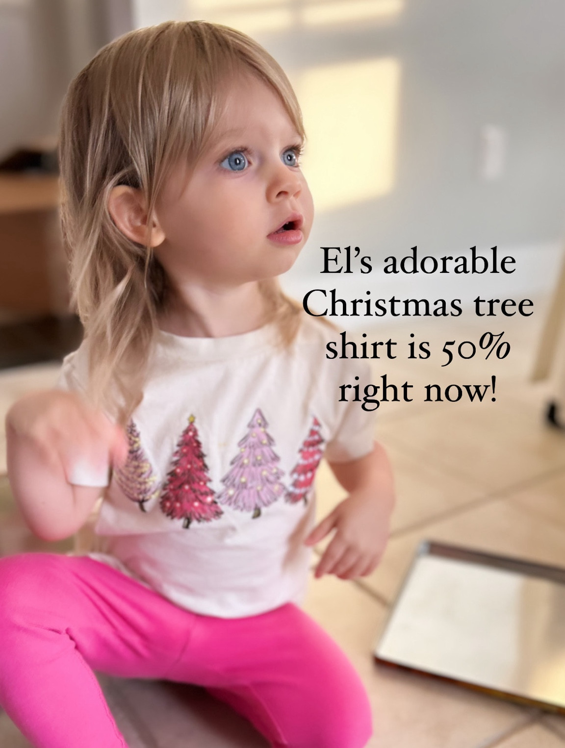 Ships next day and it’s 50% off! My favorite shirt of El’s right now. 
#christmastreeshirt #toddlertee

#LTKkids #LTKCyberWeek #LTKSeasonal
