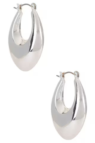 Ettika Open Teardrop Hoop Earrings in Silver from Revolve.com | Revolve Clothing (Global)