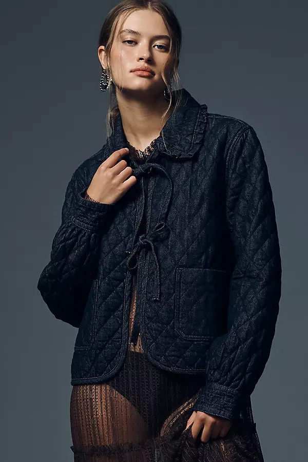 Heidi Quilted Denim Jacket | Anthropologie (US)