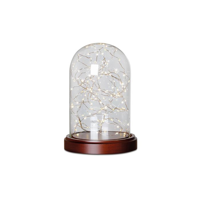 Modern Expressions Glass Cloche Glass Dome and LED String Lights | Walmart (US)